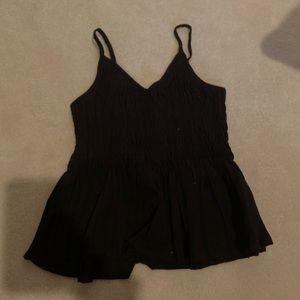 black babydoll top
